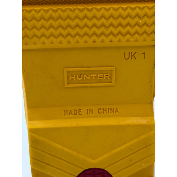 Hunter Kids Yellow Rain Boots US 2/3 - Picture 8 of 16